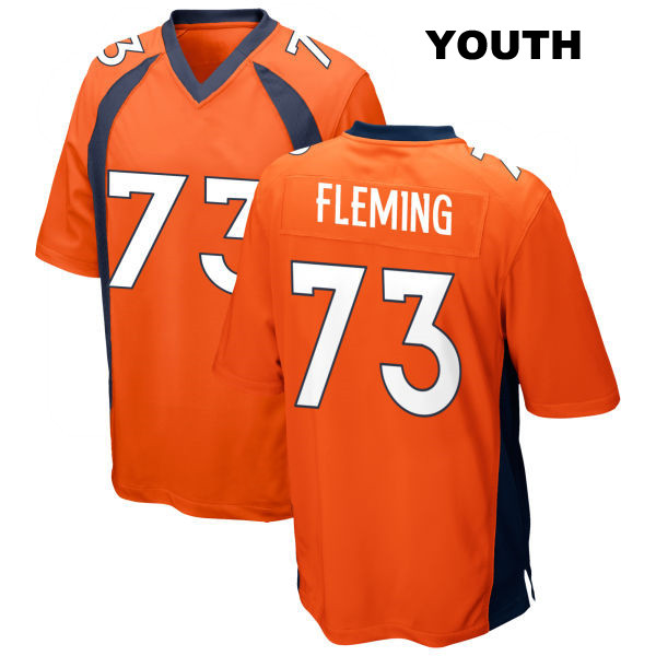 Cam Fleming Denver Broncos Youth Stitched Number 73 Home Orange Game Football Jersey
